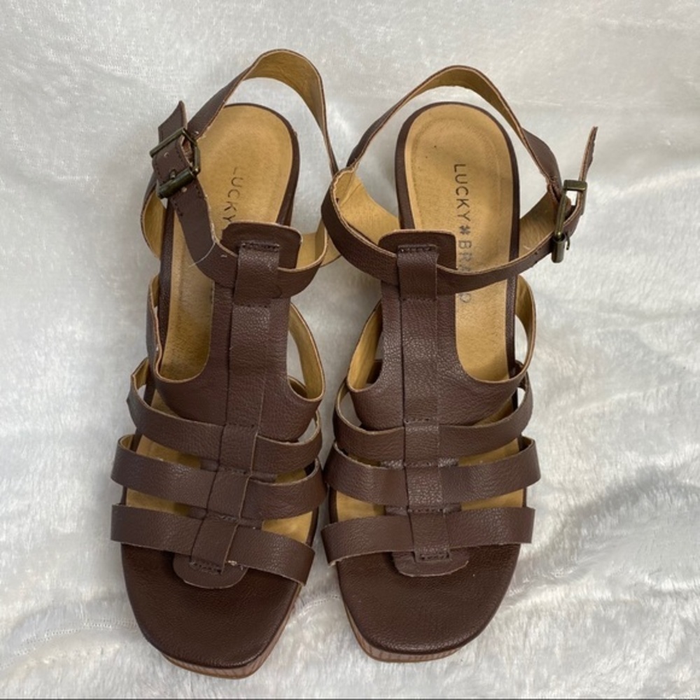 Lucky Brand LP Leminah Strap Wedges Sandals